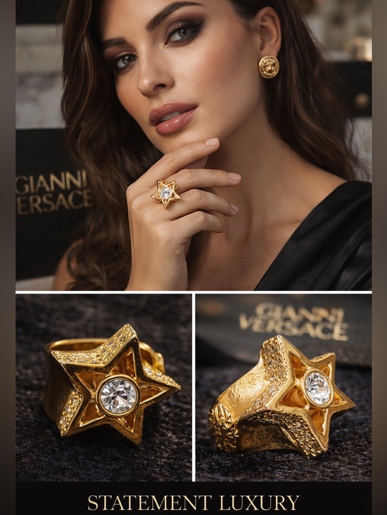 Versace Jewelry - Versace
AUTHENTIC GIANNI VERSACE
SUNBURST RING
Versace Gold Star Ring